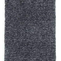 5' x 7' Polyester Black Heather Area Rug
