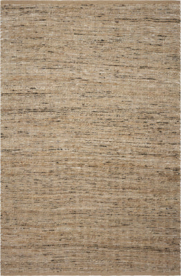 5' x 7' Jute Black Area Rug