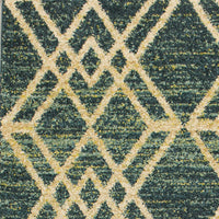 5'3" x 7'7" Polypropelene Teal Area Rug