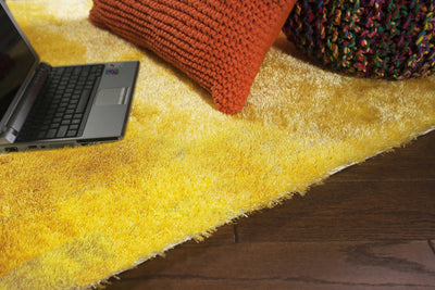 5' x 7' UV-treated Polyester Yellow Area Rug