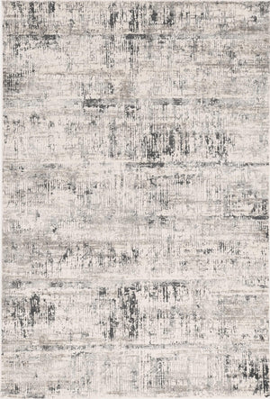 5'3" x 7'7" Polypropelene and Viscose Ivory Silver Area Rug