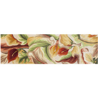8' Ivory Hand Tufted Oversized Calla Lilies Indoor Runner Rug