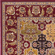 7'7" Octagon Polypropelene Red Area Rug