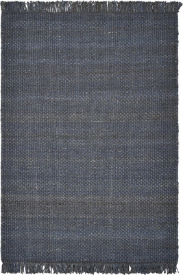 5' x 7' Jute Navy Area Rug