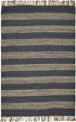 5' x 7' Jute Navy Area Rug