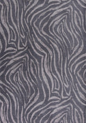 6'7" x 9'6" Polyester Charcoal Area Rug