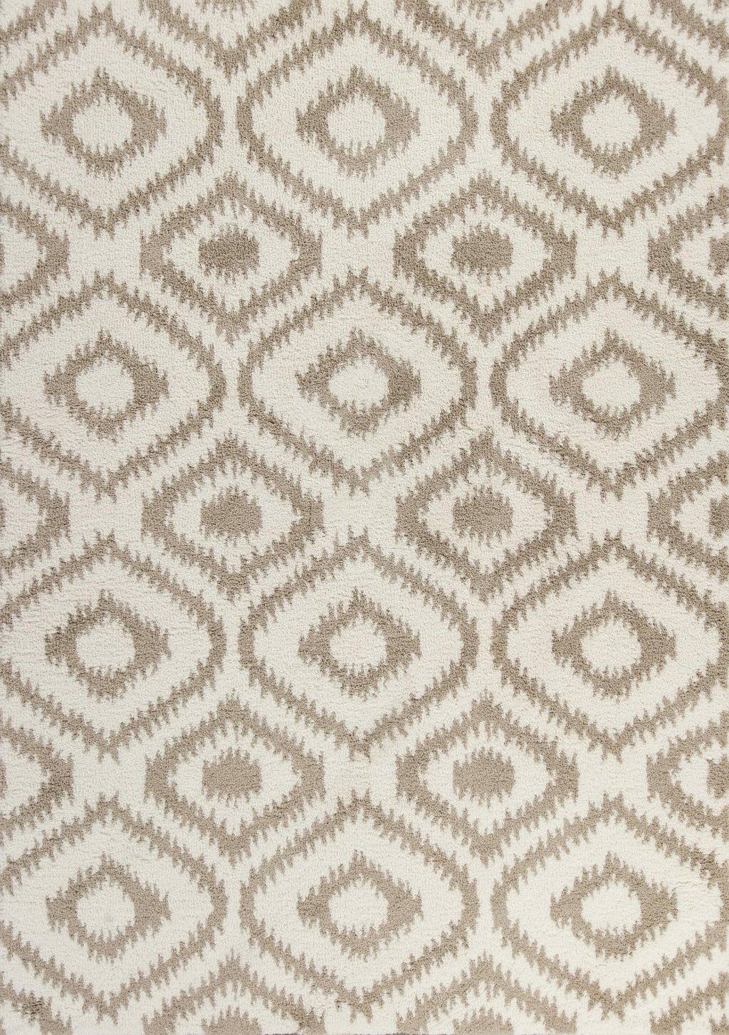 5'3" x 7'7" Microfiber Ivory-Beige Area Rug