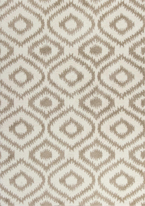 5'3" x 7'7" Microfiber Ivory-Beige Area Rug