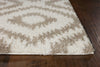 5'3" x 7'7" Microfiber Ivory-Beige Area Rug