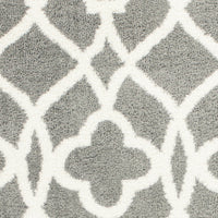 5'3" x 7'7" Microfiber Grey-Ivory Area Rug