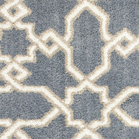 5'3" x 7'7" Microfiber Slate Blue Area Rug