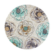 7'6" Round Polyester Ivory-Beige Area Rug