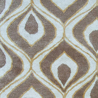 2'6" x 8' Runner Wool & Viscose Blend Beige Area Rug