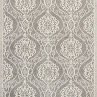 23" x 45" UV-treated Polypropelene Silver Area Rug