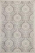 23" x 45" UV-treated Polypropelene Silver Area Rug