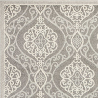 23" x 45" UV-treated Polypropelene Silver Area Rug