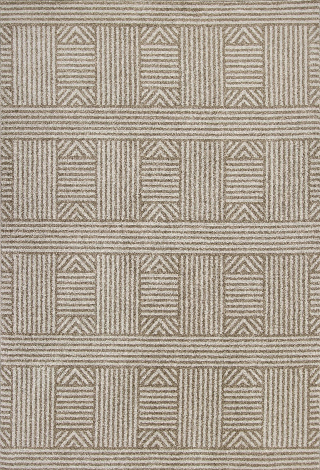 23" x 45" UV-treated Polypropelene Beige Area Rug