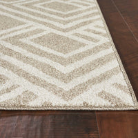 23" x 45" UV-treated Polypropelene Beige Area Rug