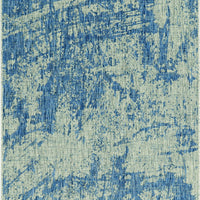 2'7' x 3'11' UV-treated Polypropelene Grey-Denim Area Rug