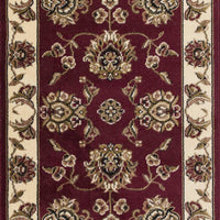 20" x 31" Polypropelene Red-Ivory Area Rug