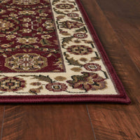 20" x 31" Polypropelene Red-Ivory Area Rug