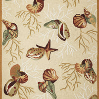 20" x 30" Polyester Beige Area Rug