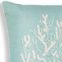 18" x 18" Cotton Aqua Pillow