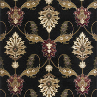 2'3" x 3'3" Polypropelene Black Area Rug