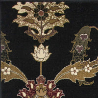 2'3" x 3'3" Polypropelene Black Area Rug