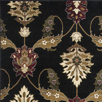 2'3" x 3'3" Polypropelene Black Area Rug