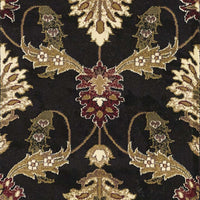 2'3" x 3'3" Polypropelene Black Area Rug