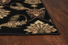 2'3" x 3'3" Polypropelene Black Area Rug