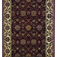 2'3" x 3'3" Polypropelene Red-Ivory Area Rug