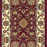 2'3" x 3'3" Polypropelene Red-Ivory Area Rug