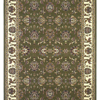 2'3" x 3'3" Polypropelene Green-Ivory Area Rug