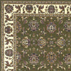 2'3" x 3'3" Polypropelene Green-Ivory Area Rug