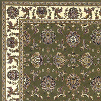 2'3" x 3'3" Polypropelene Green-Ivory Area Rug