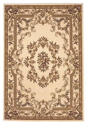 2'3" x 3'3" Polypropelene Ivory Area Rug