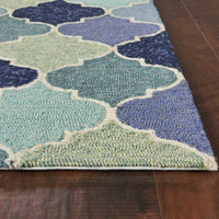 2' x 3' UV-treated Polypropelene Blue Area Rug