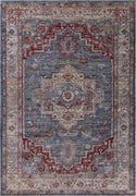 2' x 3'3" Polyester Blue-Grey Area Rug