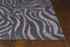 26" x 45" Polyester Charcoal Area Rug