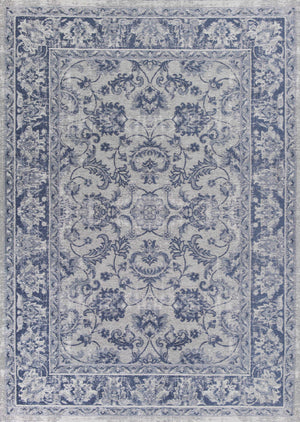 26" x 45" Polyester Slate Blue Area Rug