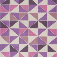 26" x 45" Polyester Ivory-Pink Area Rug