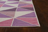 26" x 45" Polyester Ivory-Pink Area Rug