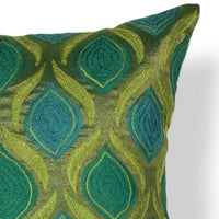 18" x 18" Polyester Teal-Green Pillow