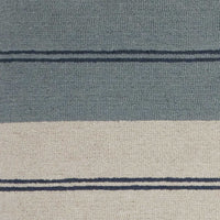 27" X 45" Wool Ivory-Blue Area Rug
