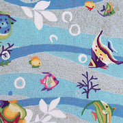27" X 45" Polyester Blue Area Rug