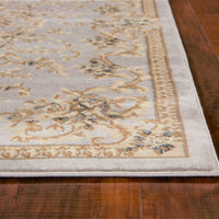 3'3" x 5'3" Polypropelene Light Grey Area Rug