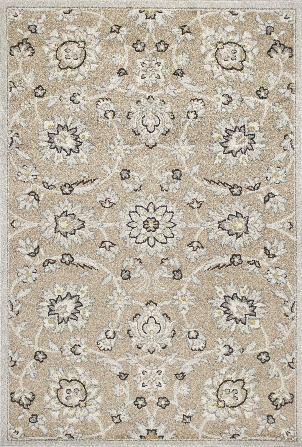 3'3" x 4'11" UV-treated Polypropelene Beige-Grey Area Rug