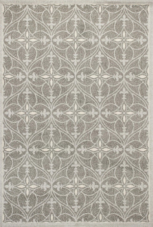 3'3" x 4'11" UV-treated Polypropelene Grey Area Rug